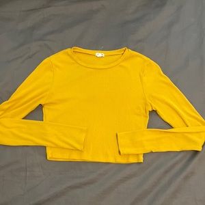 Garage Yellow Long Sleeve Top Size Small